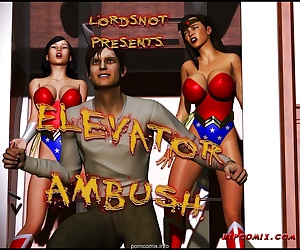  manga SuperHeroineCentral- Elevator Ambush, 3d , big boobs  superheroine